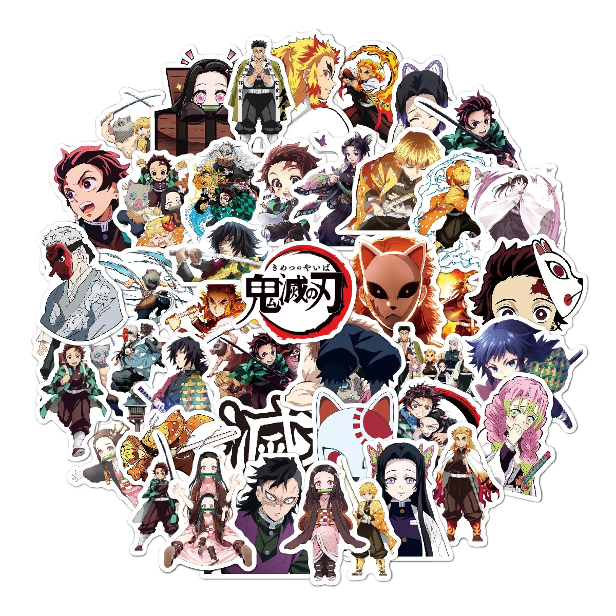 

50Pcs Demon Slayer Anime Graffiti Stickers Backpack Guitar Helmet Water Cup Cartoon Waterproof Decals Children Classic Toy Gift