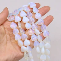 natural semi precious stone beads heart opal for diy jewelry making necklace earring bracelet handmade