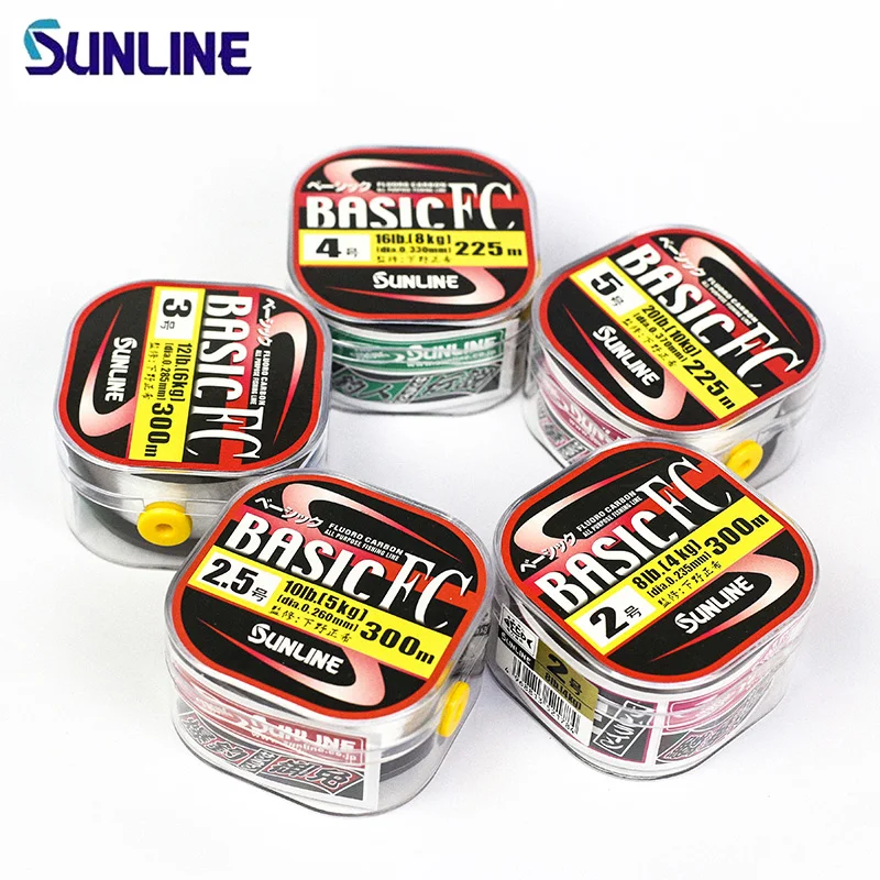 Sunline Basic FC 300/225m импортные необработанный шелк углеродного волокна леска при