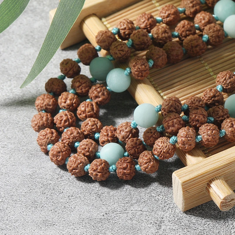 Джапамала бисерное ожерелье с узелками Rudraksha108 мала-Розарий благословение Йога