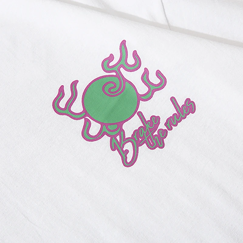 

ELKMU Summer Tees Shirts Harajuku Dragon Print T-shirt Streetwear Short Sleeve Tshirts Hip Hop Fashion Casual Loose Tops HE590