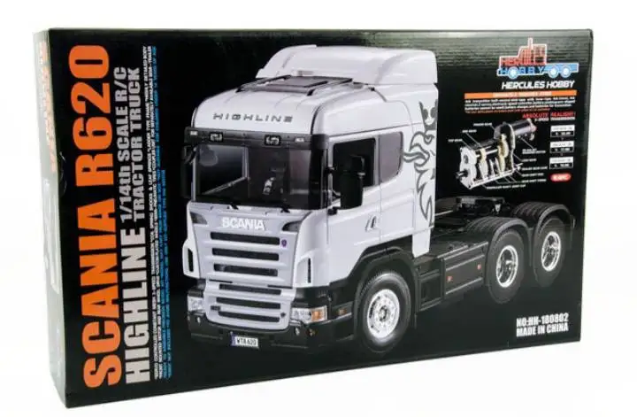 

Hercules 1/14 3Axle RC Scania Midtop Trailer Tractor Truck KIT Motor Model 802