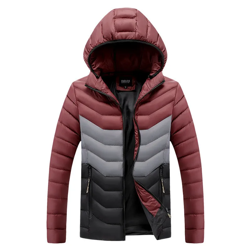 

Мужская Повседневная парка с капюшоном MORUANCLE, модные лоскутные куртки и пальто с хлопковой подкладкой, Толстая теплая ветровка, верхняя оде...