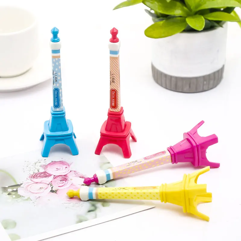 Милый Париж Эйфелева башня Шариковая ручка Забавный крутой ролик школьные