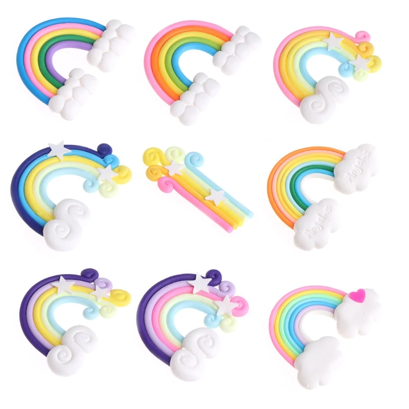 

Cartoon Kids Rainbow Cute Fridge Souvenir Refrigerator Decor Sticker Q0KA
