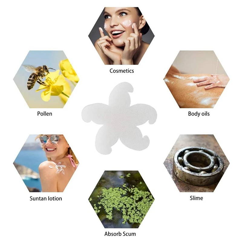 

20Pcs Oil Absorbing Sponge Low Density Useful Oil Scum Cleaner for Spa Hot Tub Swimming Pool Cleaning Tool