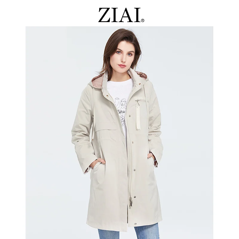 ZIAI 2020 весенний женский новый модный тренчкот женское длинное