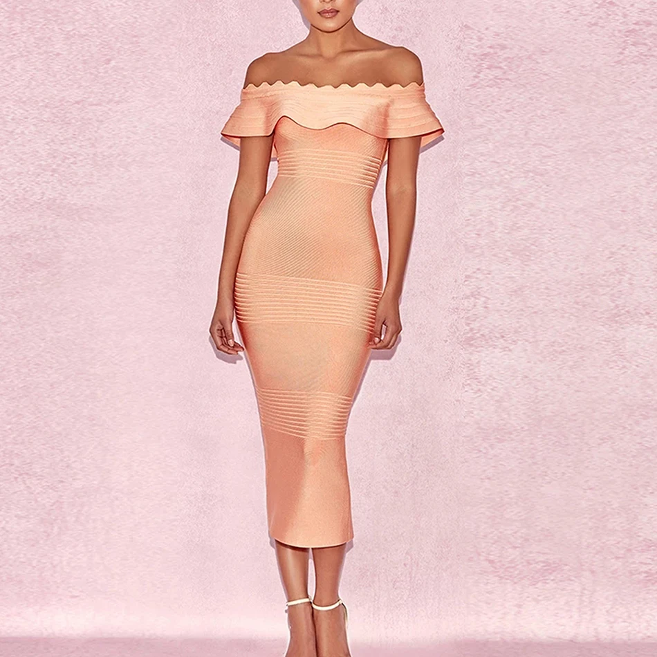 Женское Бандажное платье без бретелек элегантное роскошное облегающее с