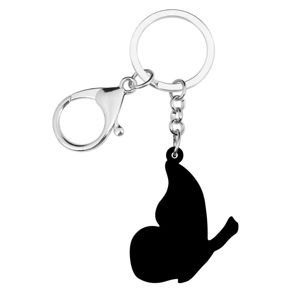 ARWA акриловая кисточка-footed Butterfly Keychais большая насекомое животное брелок ювелирные