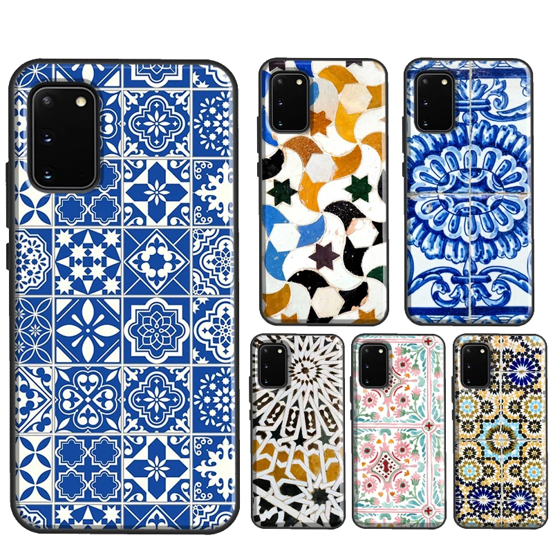 Чехол с марокканской плитой для телефона Samsung S10 Plus S8 S9 S20 FE S22 S21 Ultra Note 10 Plus Note 20 Ultra