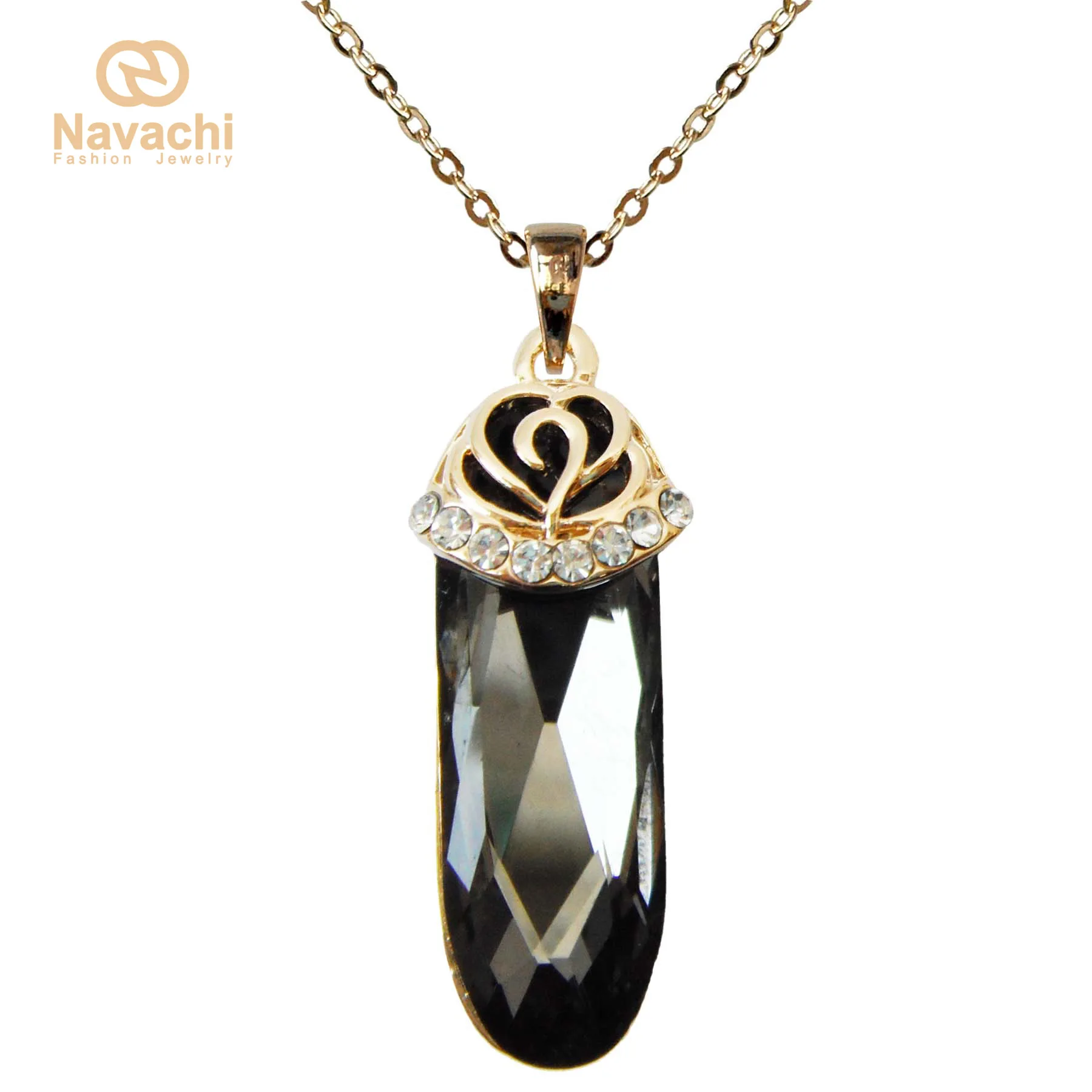 Navachi цветок капли воды Красочный Кристалл кубический циркон кулон ожерелье