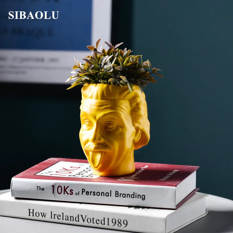 Скандинавская забавная полимерная ваза Эйнштейна индивидуальная для цветов