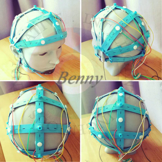 Колпачок головного мозга EEG колпачок влажного электрода позолоченный подходит