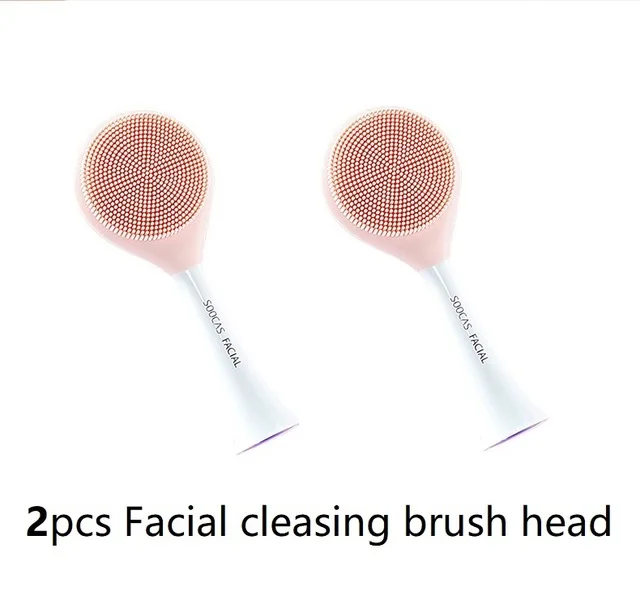 2 Pieces Pink Xiaomi Soocas нежная Очищающая щетка для лица Пищевая силиконовая высокоплотная Мягкая тонкая щетина подходит для зубной щетки X1/X3/X5 - Цвет: 2 Pieces Pink