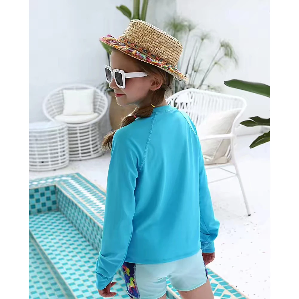 MAICO/рубашка для плавания с длинными рукавами высоким горлом и защитой от солнца UPF