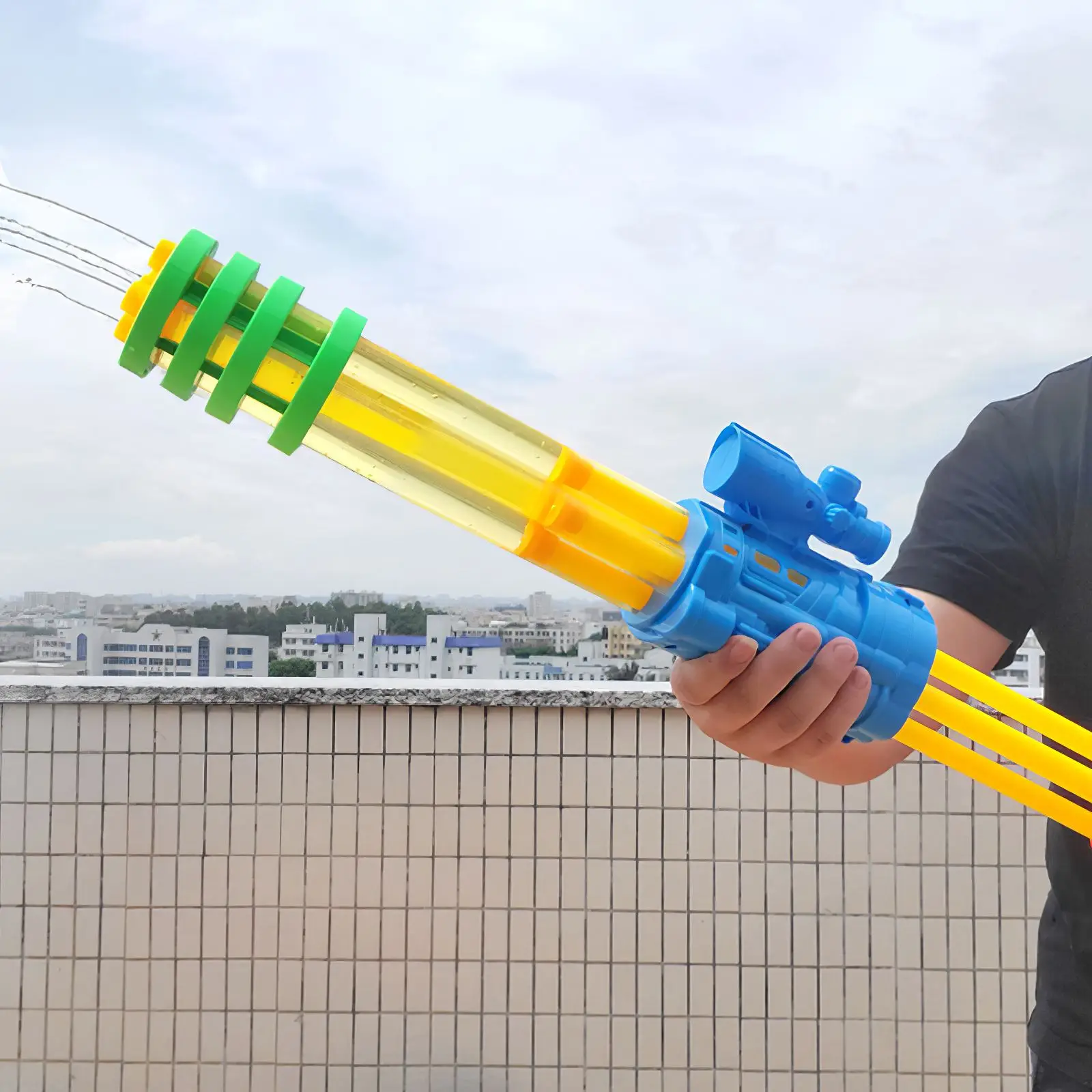 

Beach Portable Gatling Pull Water Gun Summer Funny Plastic Water Blaster Soaker Gun Toy Outdoor Swimming Pool Pumping Water Guns