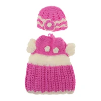 newborn baby doll clothes for 17 18 reborn girl knitted dress flower hat american girl doll accessories gifts for doll clothes