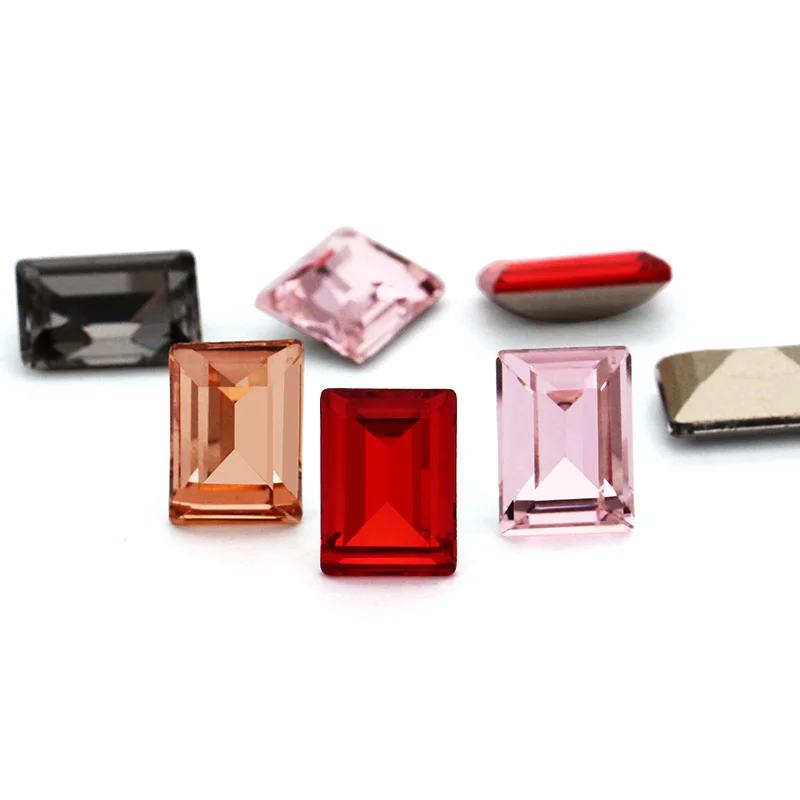 Astrobox Необычные прямоугольные стразы Кристальный клей на стекле свободные бусины