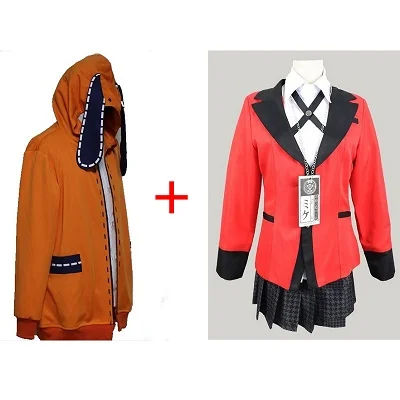 Аниме Kakegurui фигурка Косплей Yomotsuki Руна Косплей Костюм JK школьная Толстовка форменная Хэллоуин платье для женщин - Цвет: Full Set