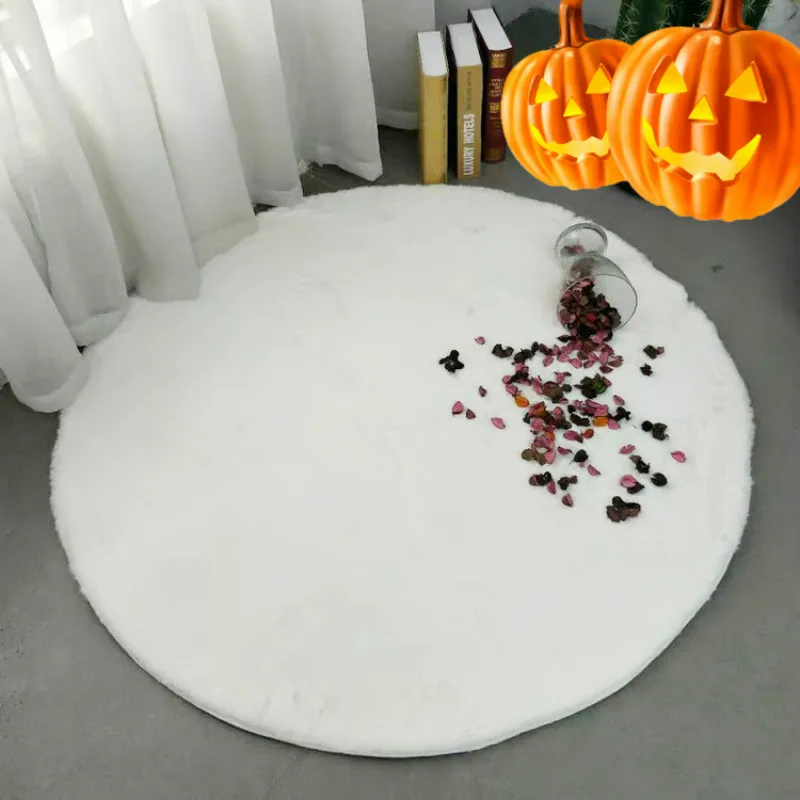 Короткие меховые круглые коврики для йоги японские мягкие гостиной спальни| |