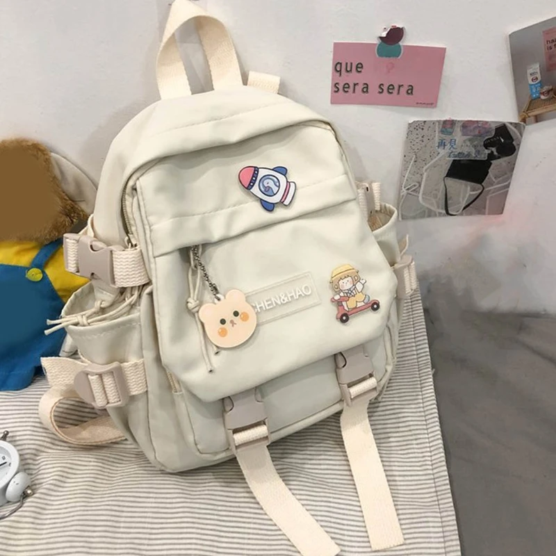 

066F Women Nylon Backpack Convertible Ladies Casual Daypack Small Shoulder Bags