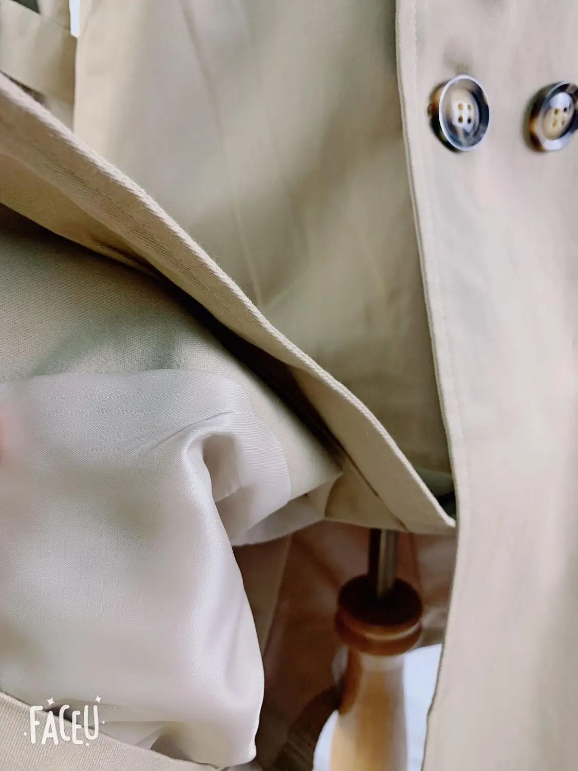 Женский Осенний двубортный длинный плащ с длинным рукавом женский прямой