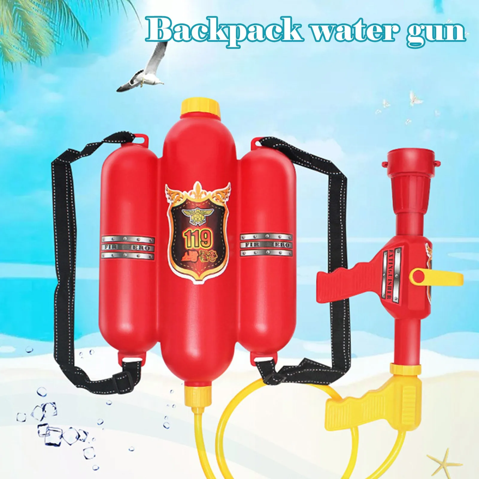 

Sports Toy Summer Game In Swimming Fireman Backpack Water Shooter-Blaster Water Guns Beach Toy and Outdoor