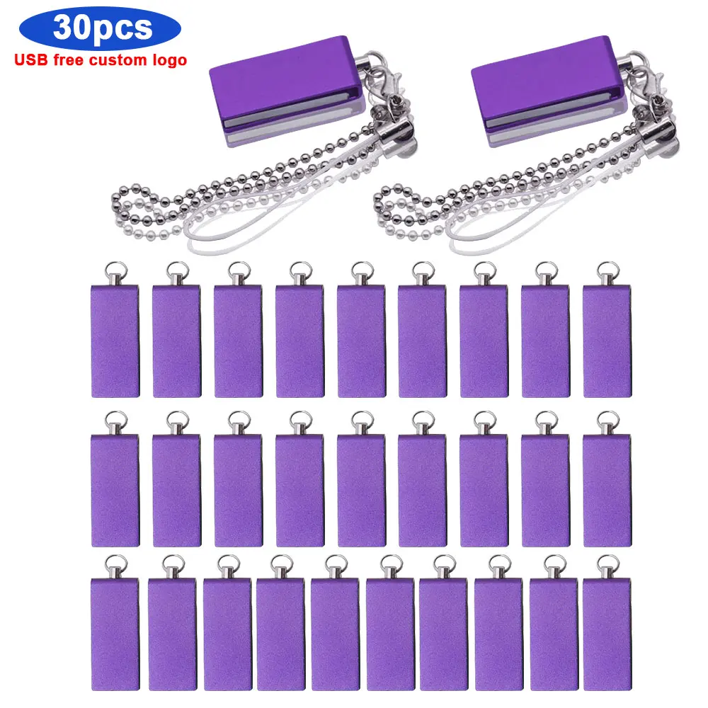 

30pcs/lot usb flash drive 32GB 64GB Free logo metal pen drive 8GB 16GB memoey stick pendrive USB2.0 flash disk For photography