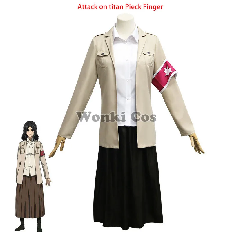 

Anime Attack on Titan Final Season AOT Marley Military Uniform Pieck Finger Cosplay Costumes Shingeki No Kyojin Season 4
