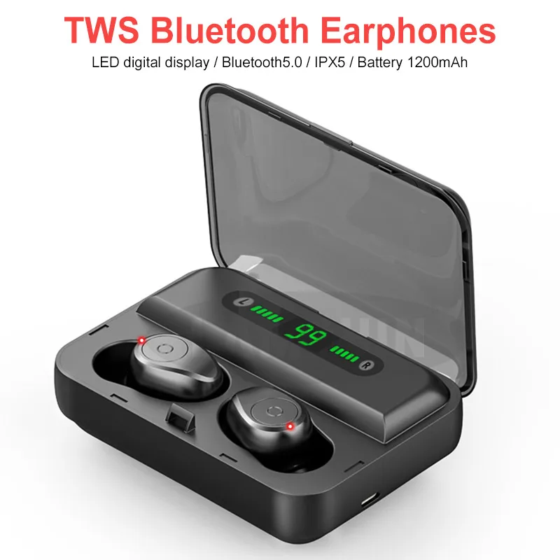 Фото TWS-стереонаушники с поддержкой Bluetooth 5 0 и светодиодным дисплеем Электроника TWS-стереонаушники с поддержкой Bluetooth 5 0 и светодиодным дисплеем Электроника