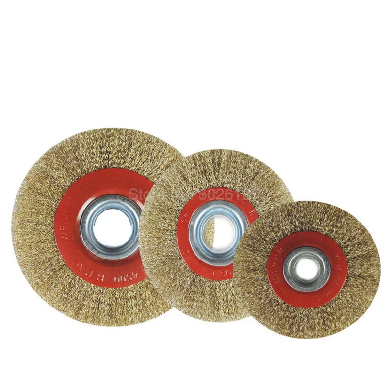 1 шт. Стальная Плоская проволочная колесная щетка соединительные кольца скамья