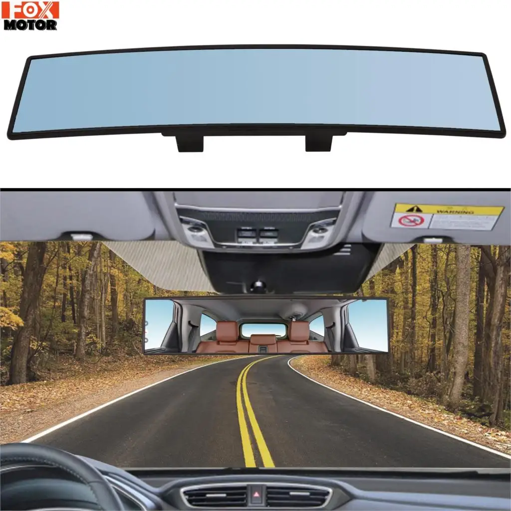 

Универсальное автомобильное зеркало, внутреннее зеркало заднего вида, зеркало заднего вида с антибликовым покрытием, широкоугольная поверхность, синее зеркало, автомобильные аксессуары