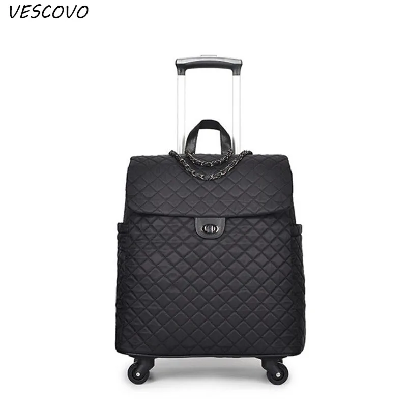 VESCOVO 20 дюймов портативная дорожная сумка с колесиками женская сумка легкая большая емкость чемодан сумка для переноски