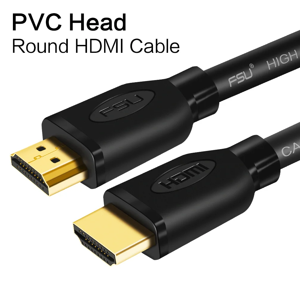 4k pvc round cable Позолоченная вилка HDMI 2,0 кабель 4K 1080P 3D HDMI к HDMI кабель из цинкового сплава, цинковый сплав 2/3/5/8/10/12 м кабель для PS4 Xbox проектор HDTV компьютера - Цвет: 4k pvc round cable