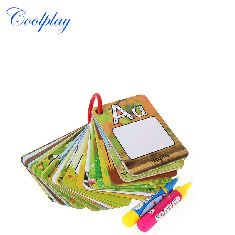 

Children's Reusable Water Coloring Card Alphanumeric Color Japanese Style Water Painting Card Graffiti Box