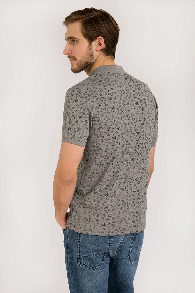 Finn flare men's polo shirt with small print collection vesna-2020 | Мужская одежда