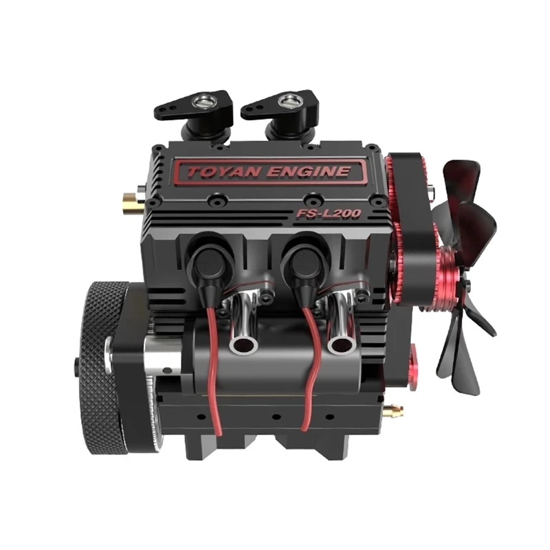 Двухцилиндровый четырехтактный Радиоуправляемый двигатель TOYAN FS-L200 для лодки