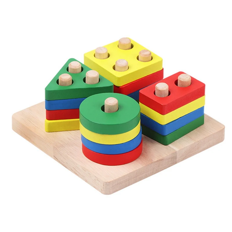 

12*12CM Wooden Toys Building Block Early Learning Infant Math Toy For Kids Match Toys Educational Toys For Kids Gift
