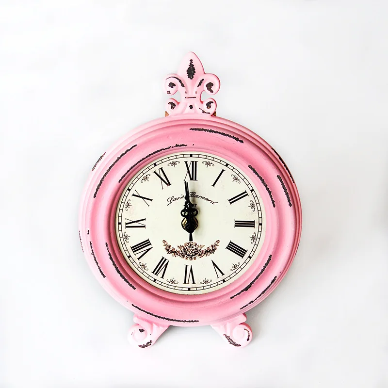 Деревянные состаренные настольные часы подарки поделки украшение в