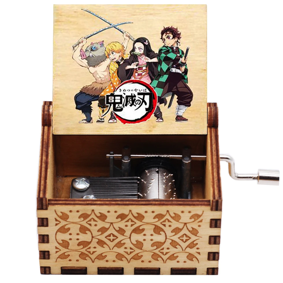 Деревянная музыкальная шкатулка Digimon Caja аниме Demon Slayer Джек Воробей Атака Титанов