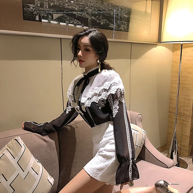 Темпераментная Женская одежда блузки модные женские шифоновые рубашки со