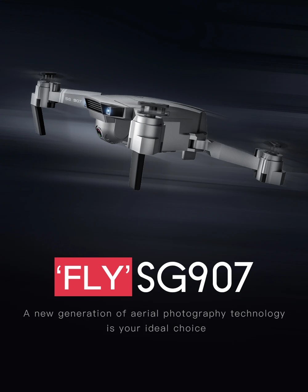 Игрушечный Дрон UAV SG907 2,4 ГГц и 5G сеть с gps 4CH 6-Axis 1080p 2 камера стабильный Gimbal подарок HD RC Квадрокоптер самолет дети