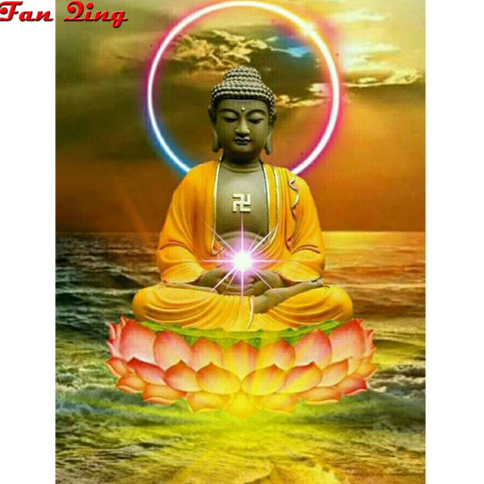 

Diamond Painting Kit Buddha Rhinestones 5D DIY Diamond Embroidery Craft Cross Stitch Religion Mosaic Handmade Gift Home Decor