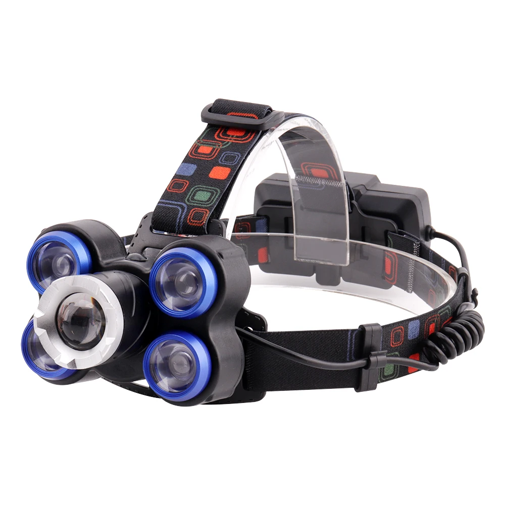 BORUiT XQ-117 XM-LT6+ 4* LTS светодиодный налобный фонарь 4 режима Zoom фара высокой мощности 8000лм 18650 Головной фонарь для рыбалки кемпинга фонарик