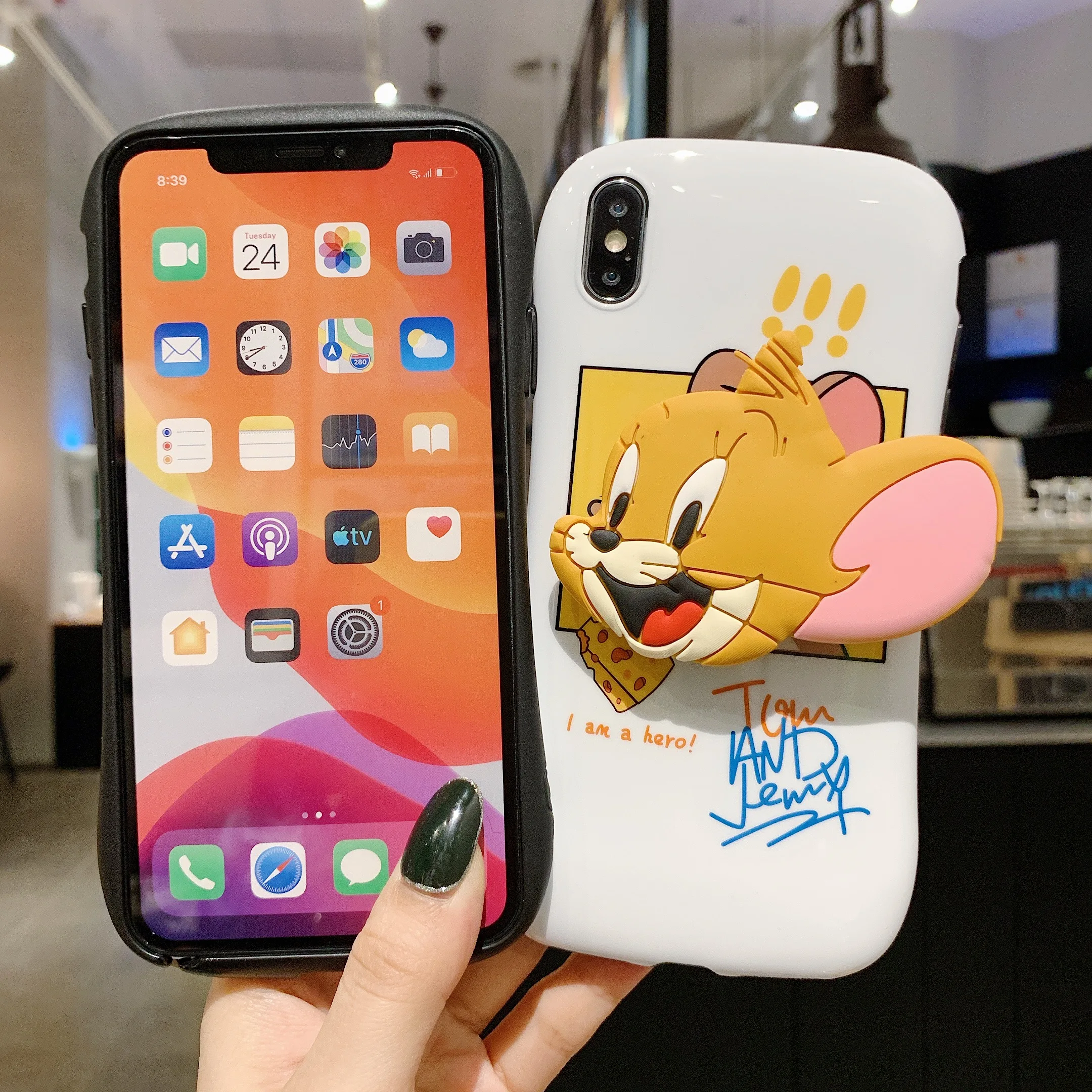 Милый 3D чехол для iphone 11 Pro Max XR X XS 7 8 Plus ударопрочный с откидной подставкой |
