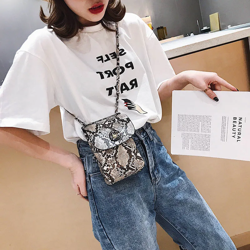 Женская сумка через плечо Lxury из змеиной кожи 2019 брендовая модная женская для