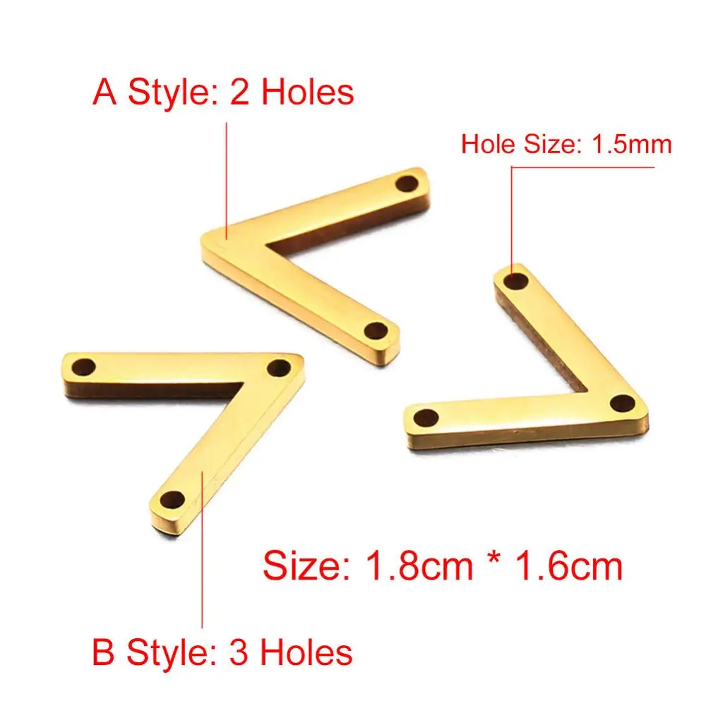 Треугольные подвески из нержавеющей стали 5 шт./лот треугольные Подвески с