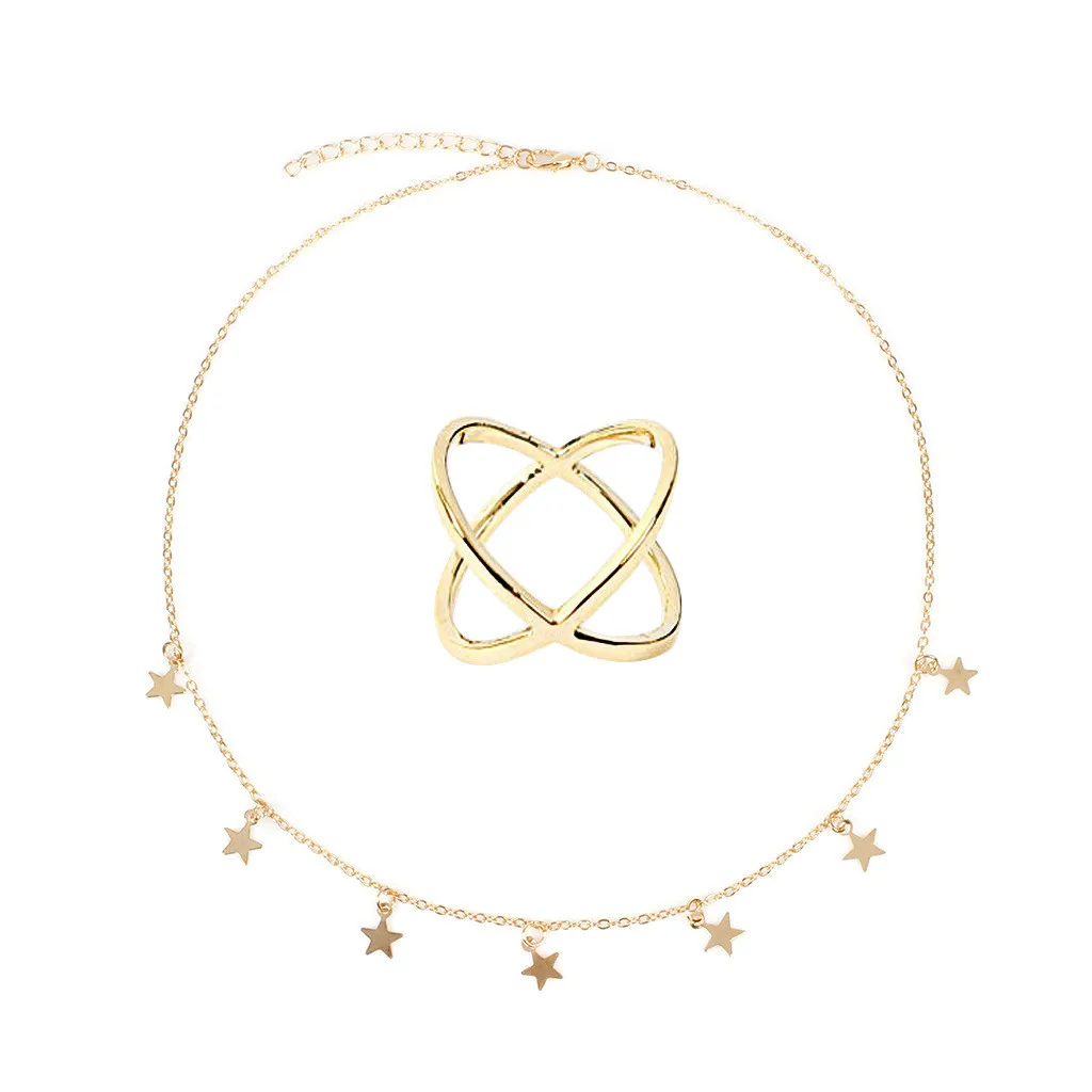 New Design Fashion Ladies 1PC Creative Star Joint Ring Pendant Women's Gift Set Jewelry | Украшения и аксессуары