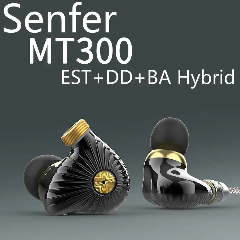 Наушники-вкладыши seper MT300 TDK EST Knowles Dyanmic + BA DD Hybrid Hifi Music Monitor DJ Studio CNC Metal MMCX наушники