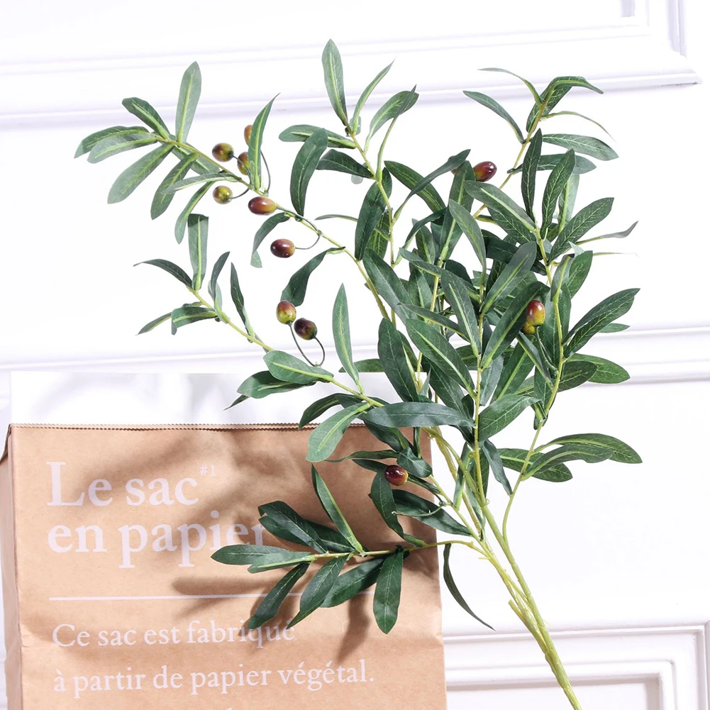 Искусственные европейские ветви оливкового дерева с оливковыми фруктовыми